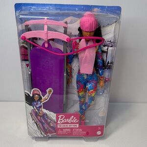 NIP. 🛷 Barbie 2021 Winter Sports Doll with Sled